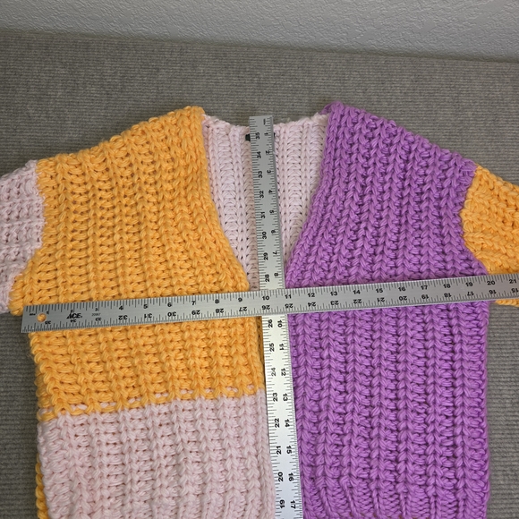 Wild Fable Color Block Knit Open Front Chunky Cable Cardigan Sweater - Picture 8 of 14